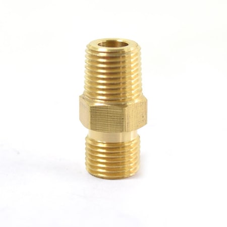 Interstate Pneumatics 1/8 Inch NPSM Male x 1/8 Inch NPTF Male - Ball Seat Brass Adapter, PK 6 FA212B-D6